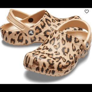 Womens Leopard Crocs